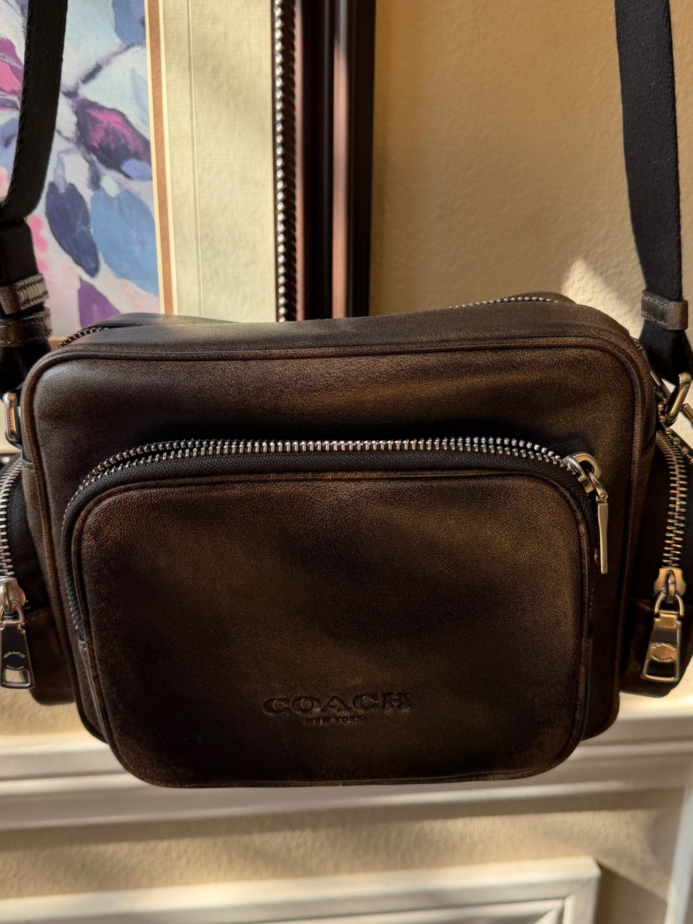 Coach Loved Leather Fletcher Bag with Front Zip Pocket -Brand New 🔥 - Picture 3 of 5